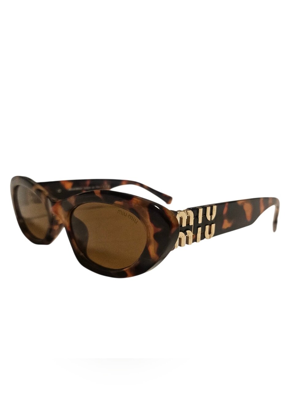 🔥NEW✨ Miu Miu ✨ Authentic Tortoiseshell Brown & Black Cat-Eye Sunglasses 😎 - Picture 3 of 16